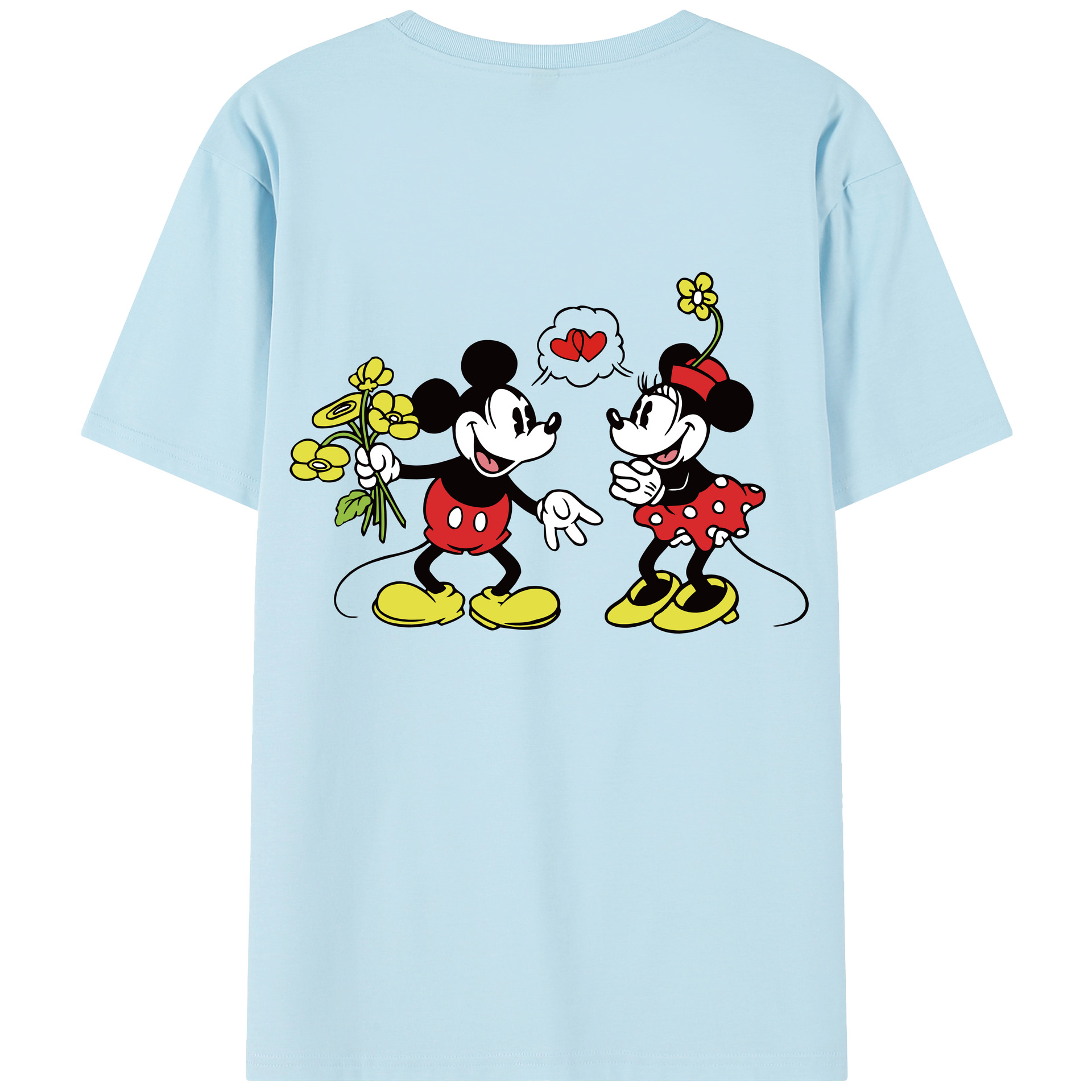 （画像用） ミッキーマウス Mickey Mouse 綿100％半袖Tシャツ（背面プリント）